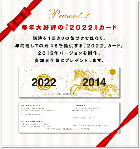 毎年大好評の『2022』カード